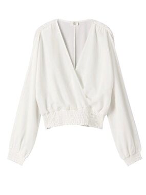 Aritzia Wilfred Reign Wrap Blouse White Sz M